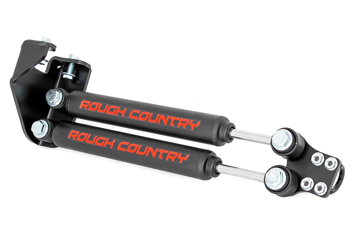 Rough Country Dual Steering Stabilizer for 1987–1995 Jeep Wrangler 4WD