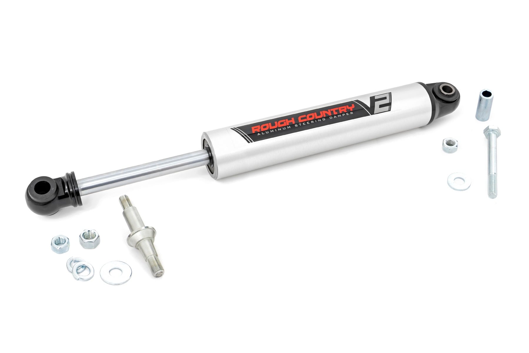 Rough Country V2 Steering Stabilizer — Factory-Location Bolt-On