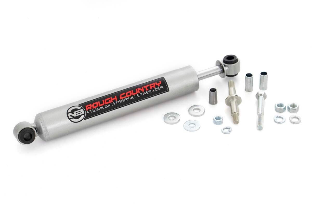 Rough Country N3 Steering Stabilizer for Dodge Ram 1500/2500/3500 4WD
