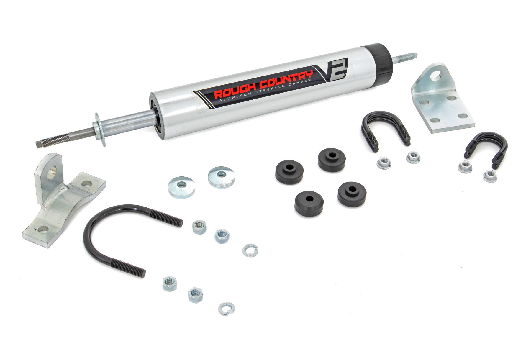 Rough Country V2 Steering Stabilizer for Jeep CJ5, CJ7, Scrambler & Samurai 4WD