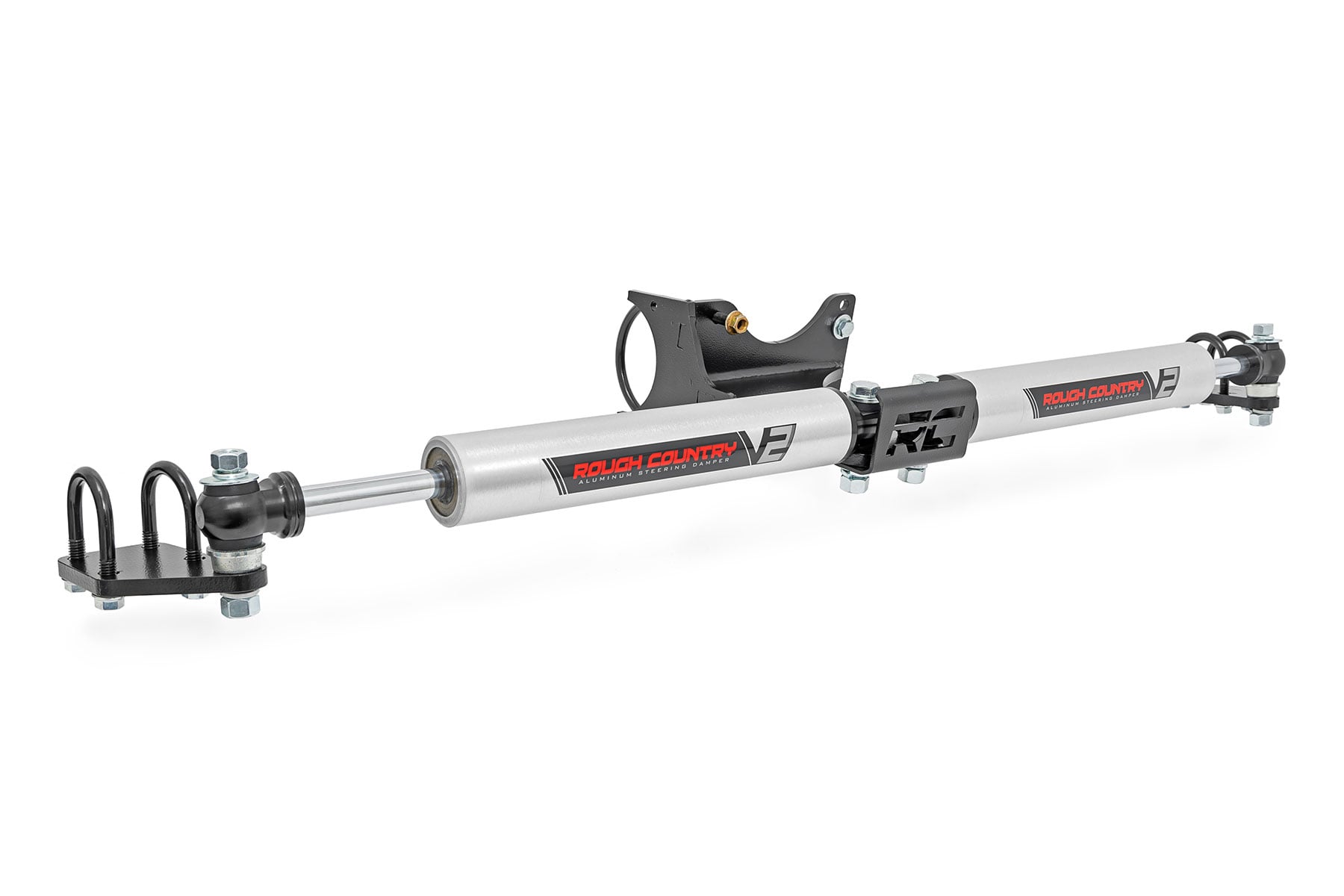 Rough Country V2 Dual Steering Stabilizer for 2-8 in of Suspension Lift
