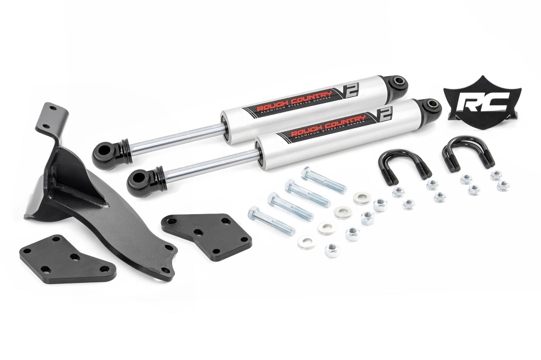 Rough Country V2 Steering Stabilizer for 2.5-Inch and Taller Front Lifts