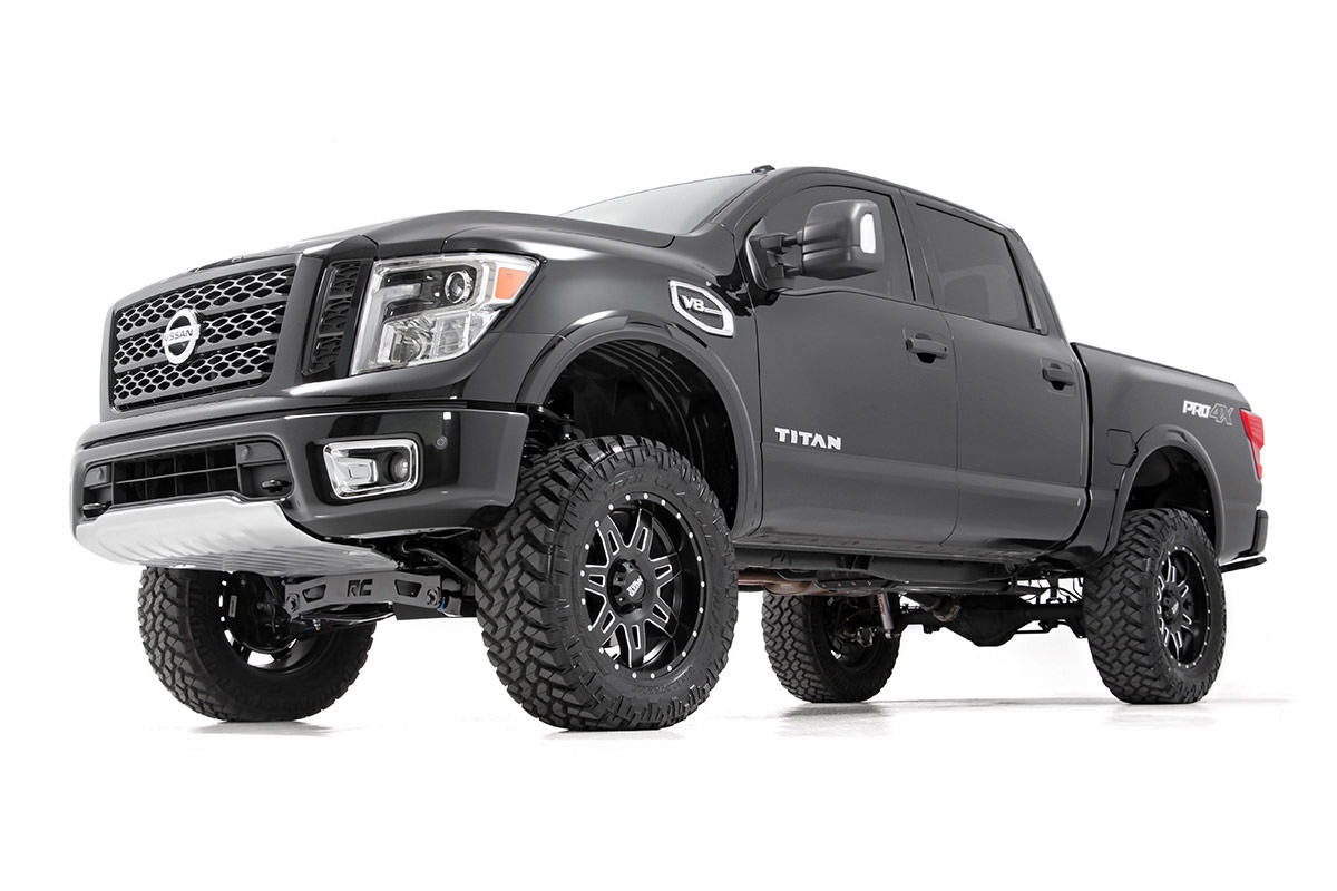 6-Inch Lift Kit with N3 Shocks for 2017–2024 Nissan Titan 4WD, Rough Country 87820A