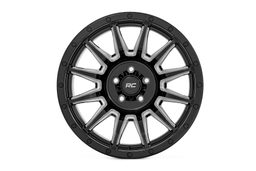 90 Series 12-Spoke Wheel in Gloss Black, Part 90180912M, view 2, Rough Country