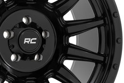 90 Series 12-Spoke Gloss Black Wheel, Part 90181212B, view 6, Rough Country