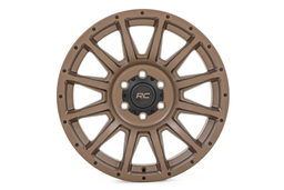 90 Series 12-Spoke Bronze Wheel with Black Accent Bolts — Part 90181213, view 2, Rough Country
