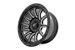 90 Series 12-Spoke Wheel in Gloss Black — Part 90201212M, view 4, Rough Country