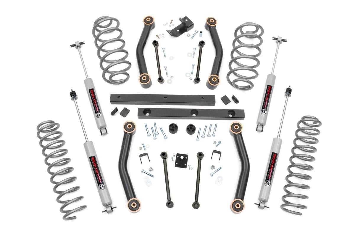 Rough Country 4-Inch Lift Kit with N3 Shocks for 2003–2006 Jeep Wrangler TJ 4WD