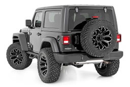 Contoured Drop Steps for 2-Door Jeep Wrangler 4WD (2018-2025), view 2, Rough Country 90761
