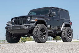 Contoured Drop Steps for 2-Door Jeep Wrangler 4WD (2018-2025), view 3, Rough Country 90761