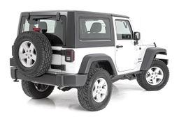 Contoured Drop Steps for 2-Door Jeep Wrangler 4WD (2007-2017), view 5 — Rough Country 90763