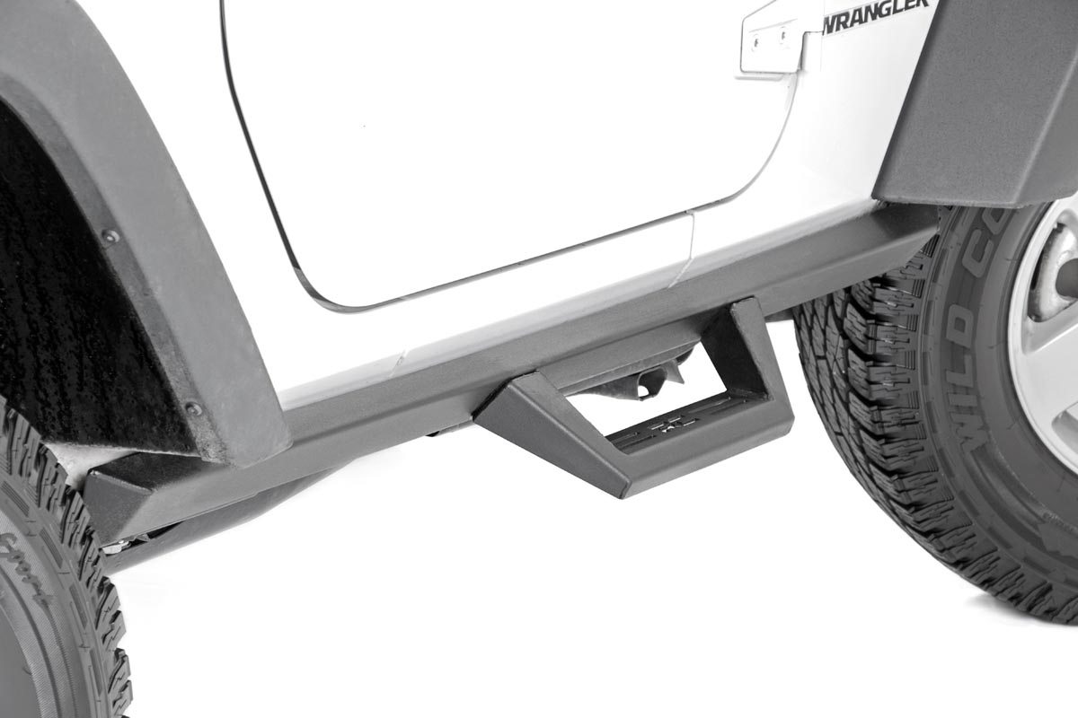 Rough Country Contoured Drop Steps for 2-Door Jeep Wrangler 4WD