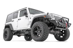 Contoured Drop Steps for Jeep Wrangler Unlimited 4-Door (2007-2017), view 2, Rough Country 90765B