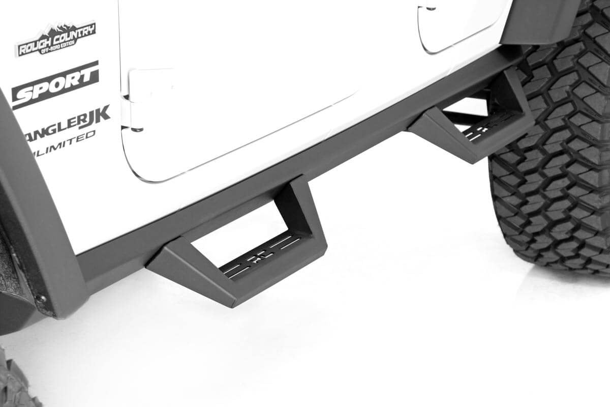Rough Country Contoured Drop Steps for Jeep Wrangler Unlimited 4-Door