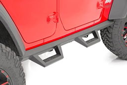 Contoured Drop Steps for Jeep Wrangler 4WD 4-Door (2018-2025), view 2, Rough Country 90769A