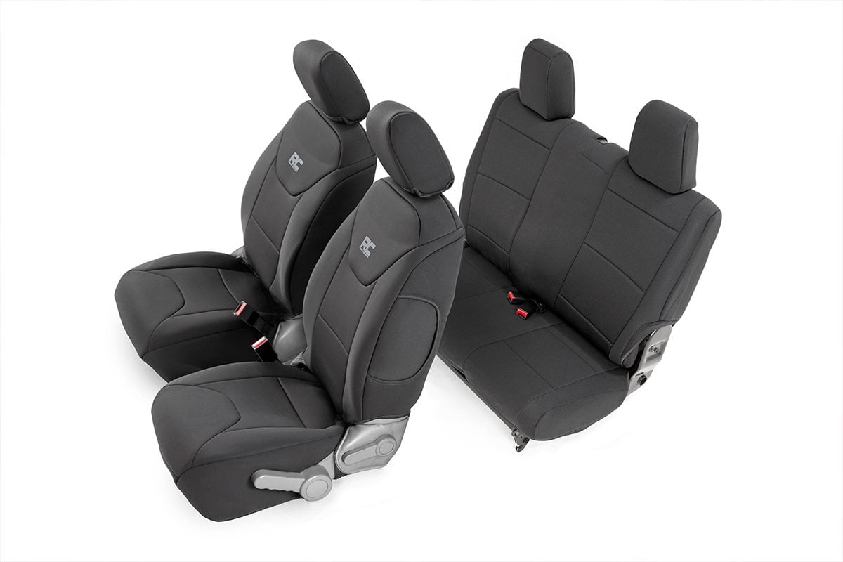 Rough Country Neoprene Seat Covers for 2007–2010 Jeep Wrangler 4WD