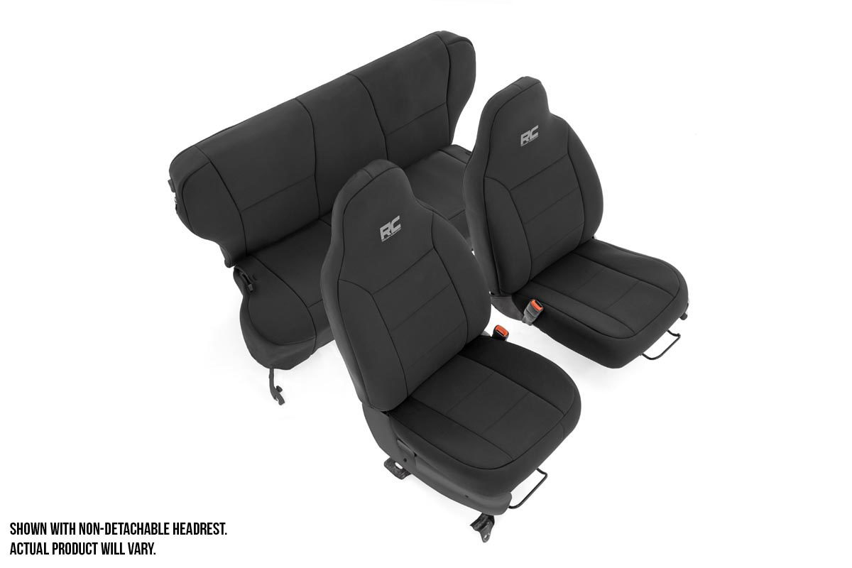 Rough Country Front Seat Covers for 1997–2001 Jeep Cherokee 4WD and RWD