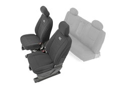 Front Seat Covers for Silverado 1500 / Sierra 1500 (2014-2019) shown installed, Rough Country 91024