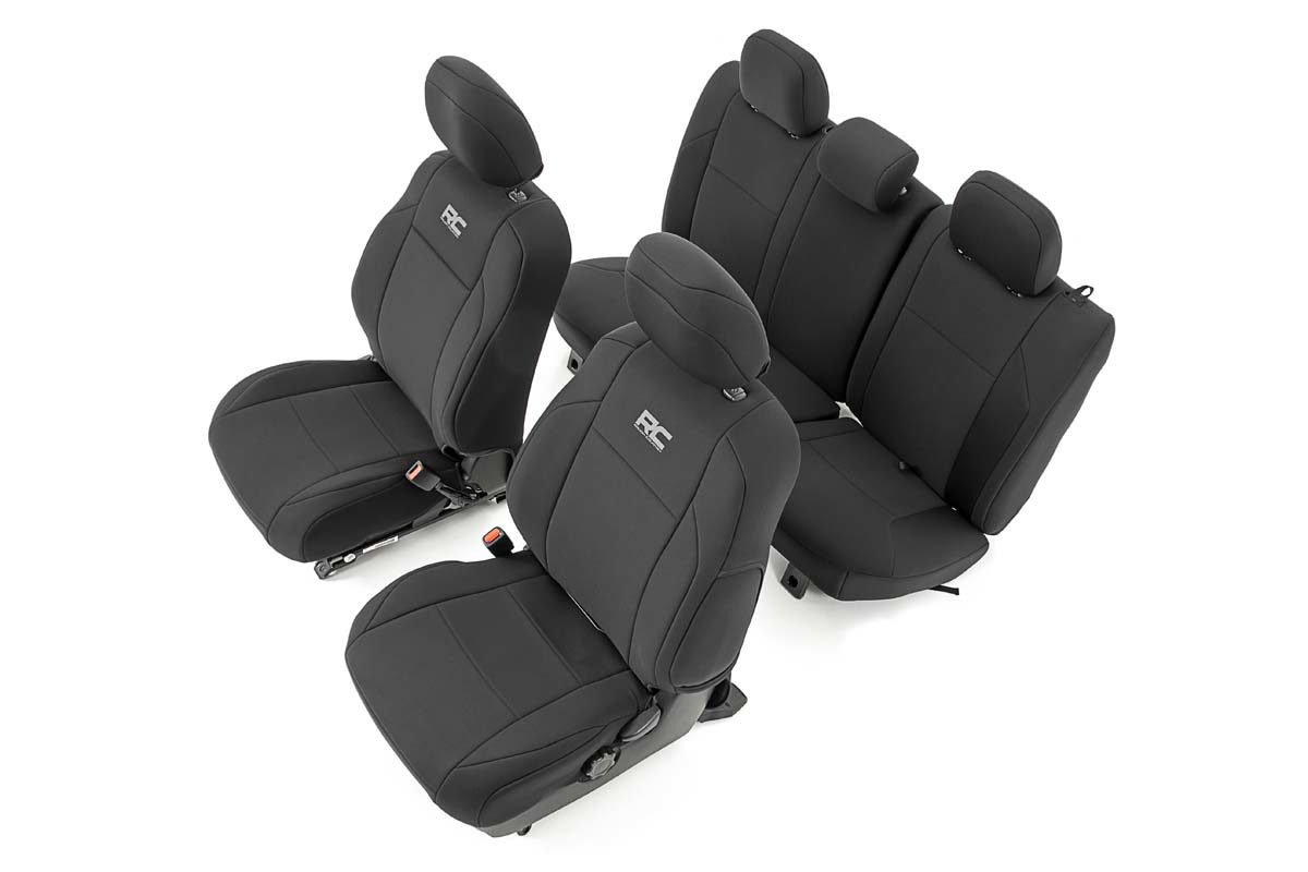 Rough Country Front and Rear Seat Covers for 2016–2023 Toyota Tacoma