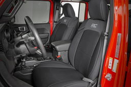 Front and Rear Seat Covers for 2020–2025 Jeep Gladiator 4WD, view 2, Rough Country 91034