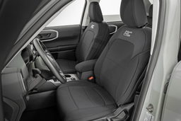 Front and Rear Seat Covers for 2021–2025 Ford Bronco Sport AWD shown installed, Rough Country 91047