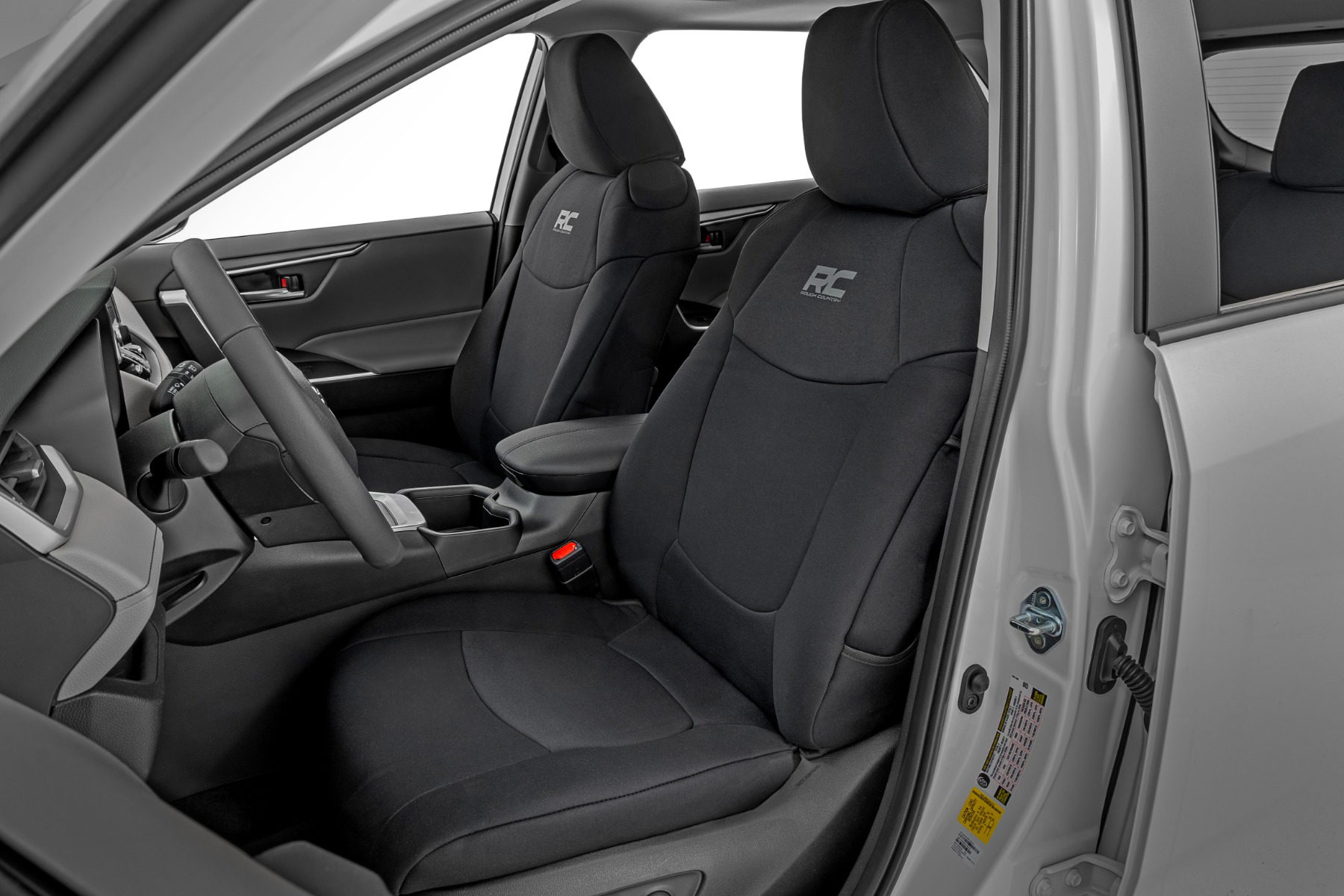 Rough Country Neoprene Front and Rear Seat Covers for 2019-2025 Toyota RAV4