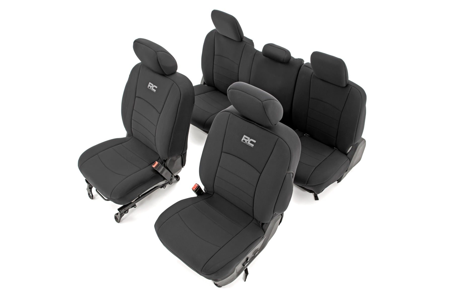 Rough Country Neoprene Front and Rear Seat Cover Set