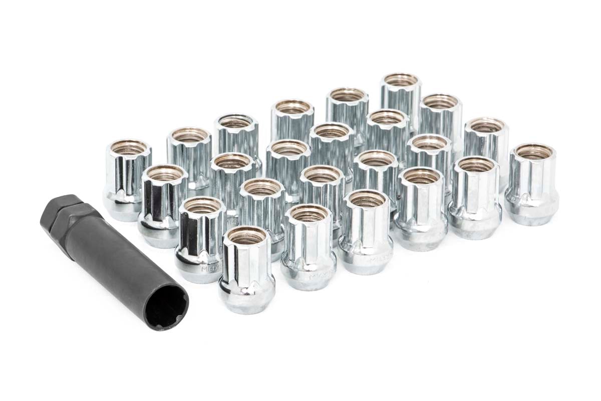 Rough Country Bulge Acorn Lug Nut Set, M9/16X18 Thread, with Socket Key