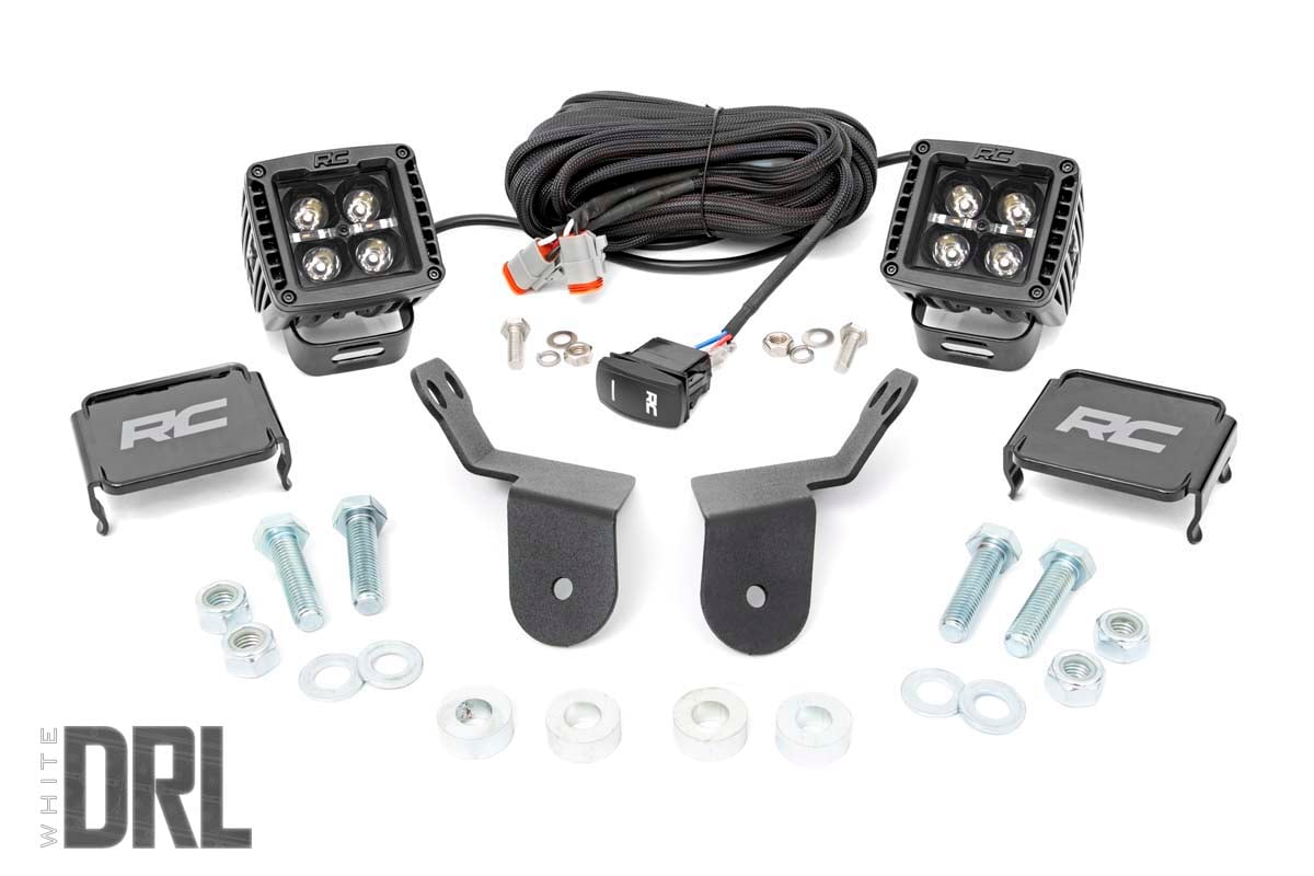 Rough Country 2-Inch Black Series LED Pod Kit for Honda Pioneer 1000