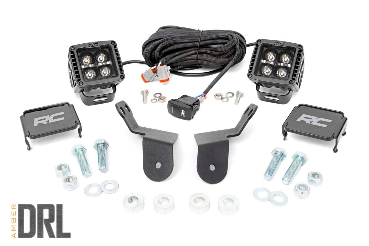 Rough Country 2-Inch Black Series LED Pod Kit for Honda Pioneer 1000