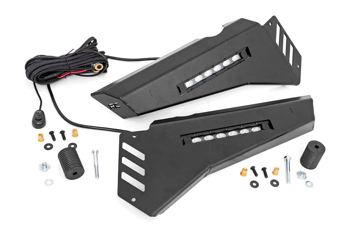 Rough Country Stinger-Model Bumper Wings with LED Light Bars for Pioneer 1000