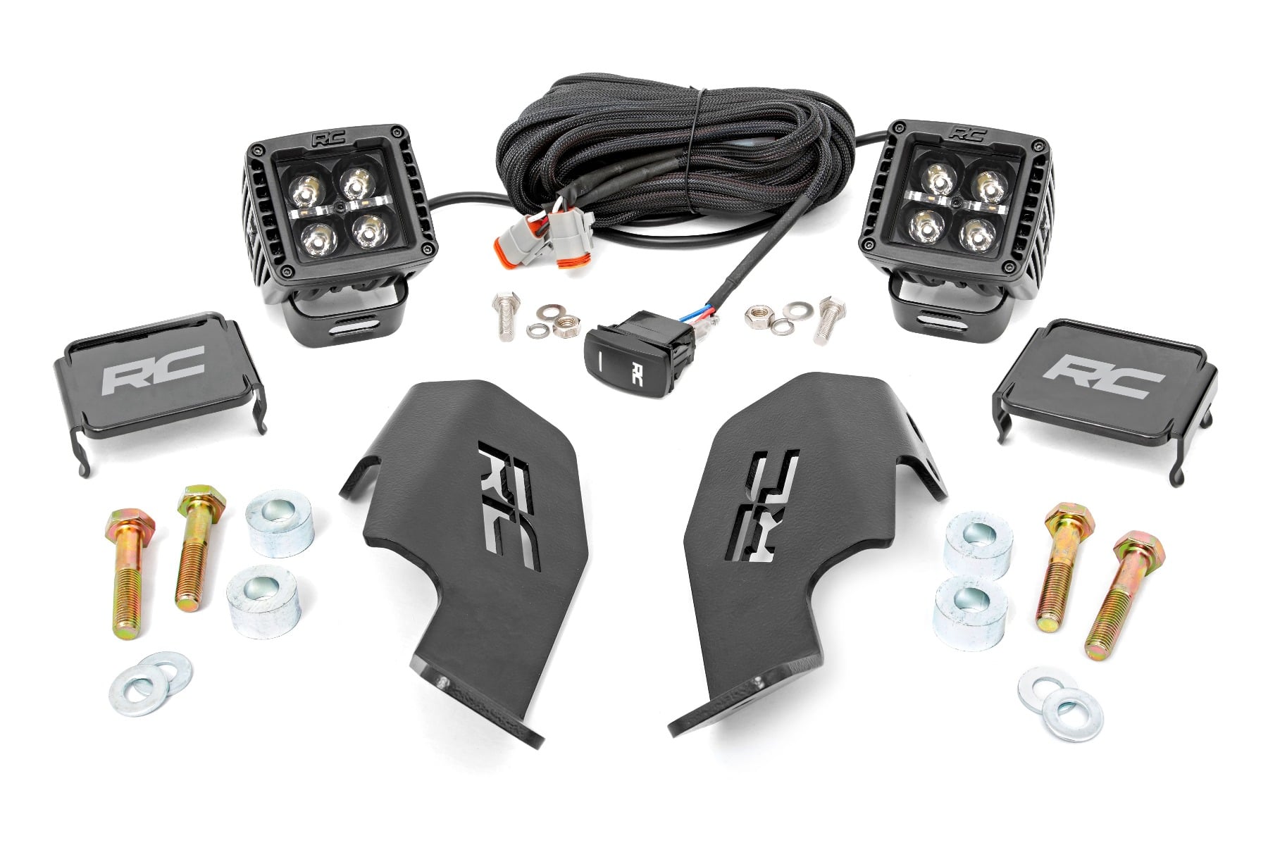 Rough Country 2-Inch LED Light Pod & Cage Mount Kit for Honda Talon 1000