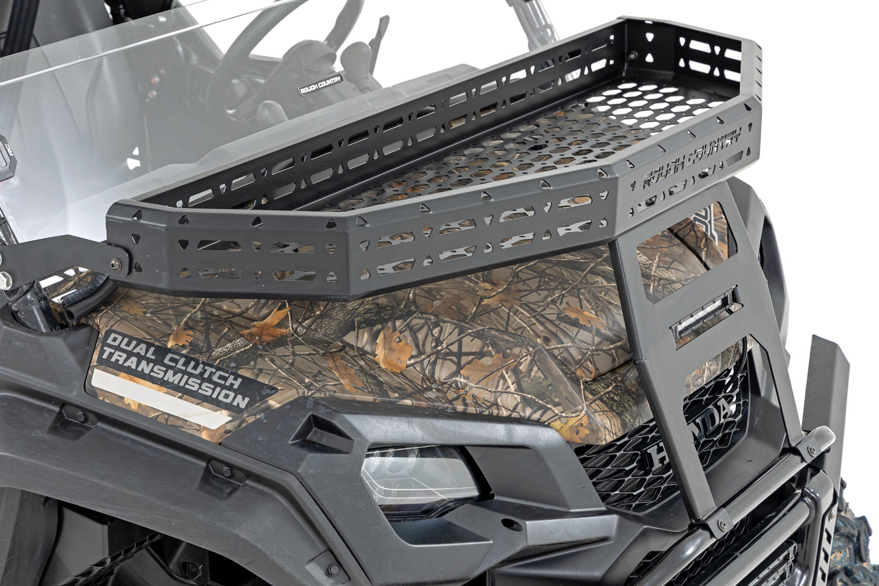 Rough Country Front Cargo Rack with 6-Inch LED Light Bar for Honda Pioneer 1000