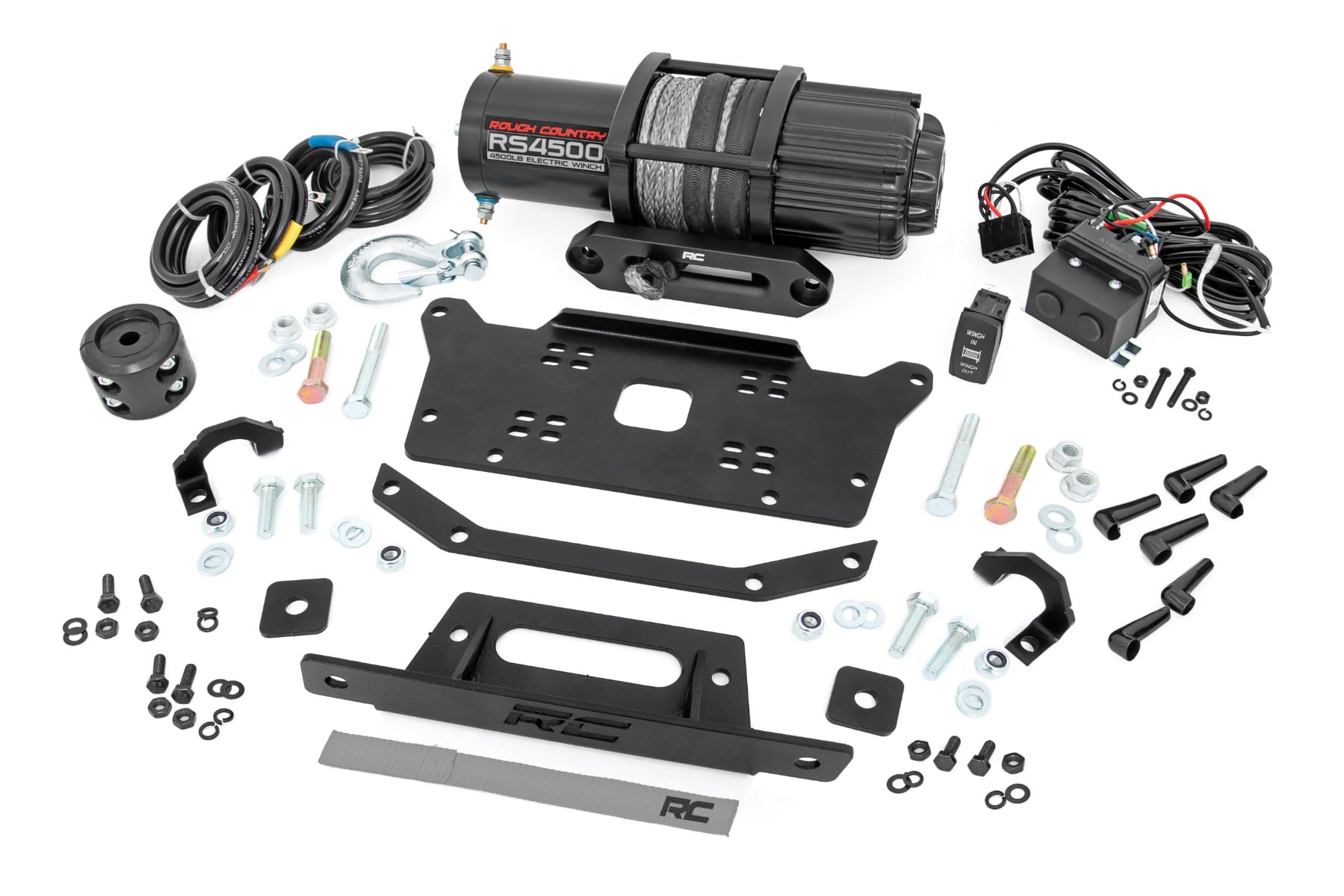 Rough Country Winch Mount with 4500-Lb Winch for Honda Talon 1000