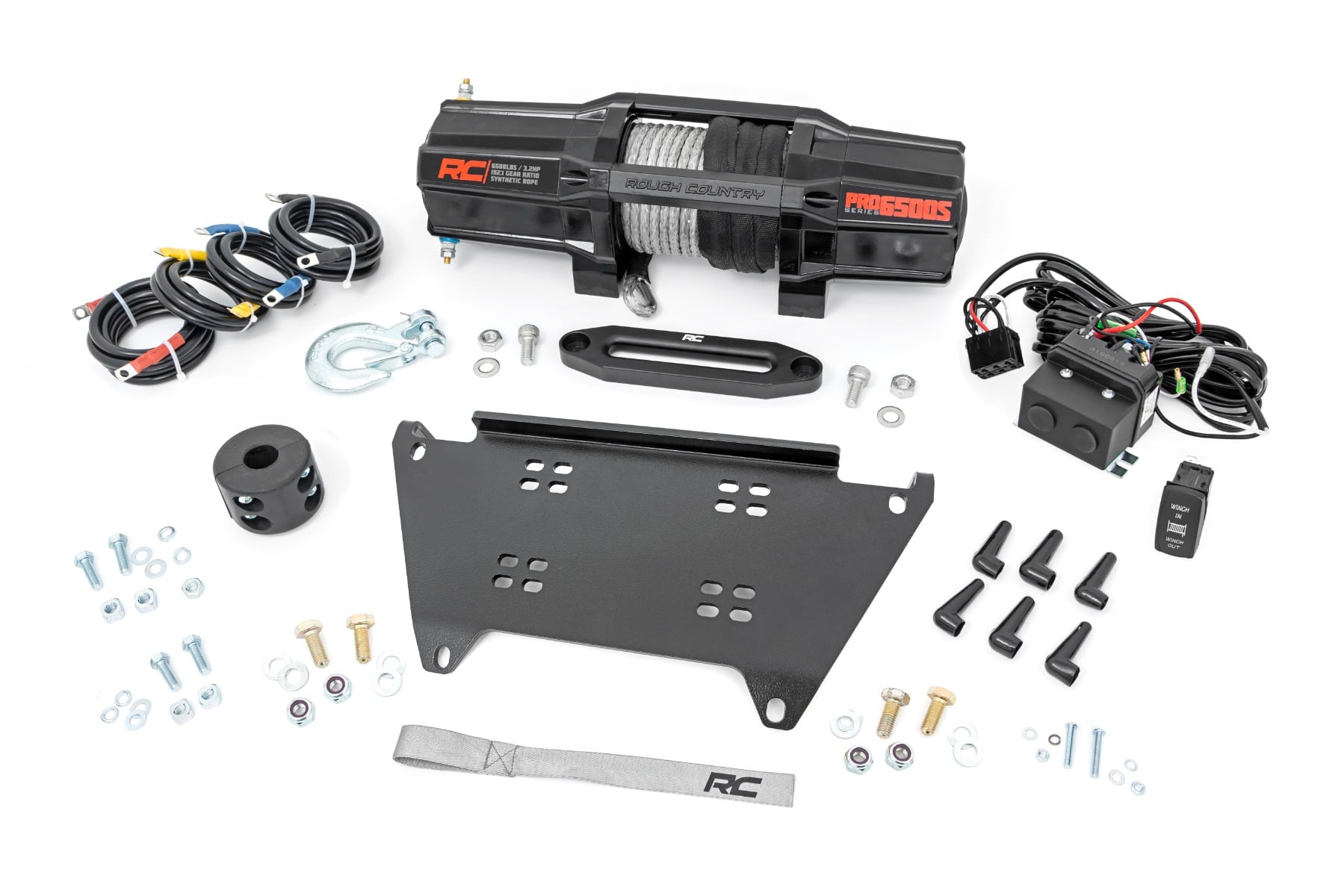 Rough Country Polaris Ranger XP 1000 Winch Mount with 6500-Lb Winch