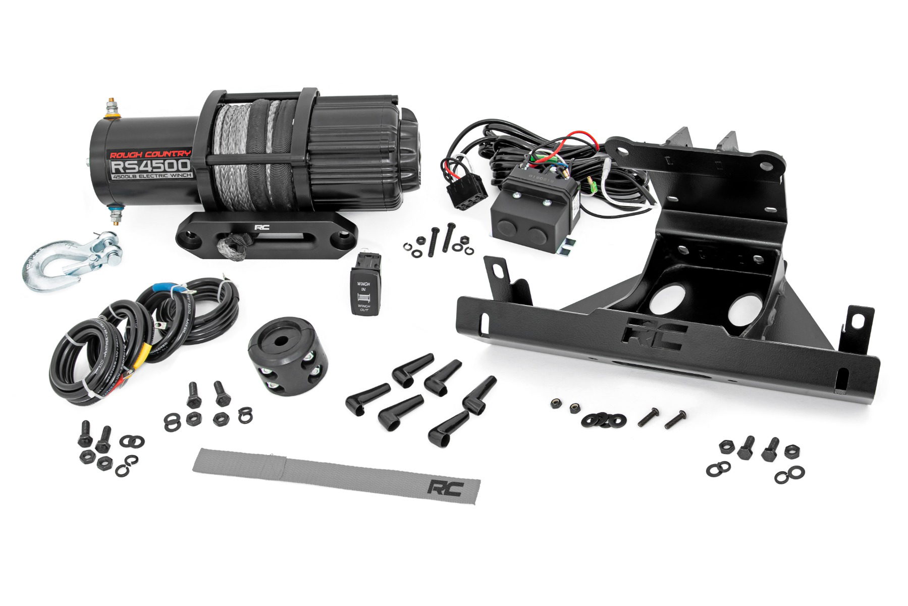 Rough Country Front Winch Mount with 4500-Lb Winch for Can-Am Maverick X3