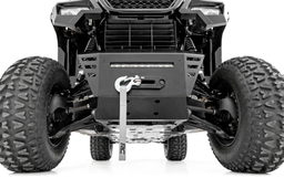 Winch Mount with 10 Inch Black Series LED Bar for Honda Pioneer 520, view 3, Rough Country 92078