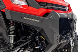 Bumper Wings with LED Light Bars for Pioneer 1000-6 (2023-2024) shown installed, Rough Country 92088
