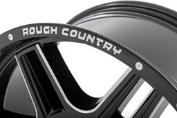 92 Series Wheel in Gloss Black with Milled Accents — Part 92180914, view 2, Rough Country