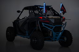 2-Foot LED Light Whip Kit — Pair with Wireless Remote shown installed, Rough Country 93002