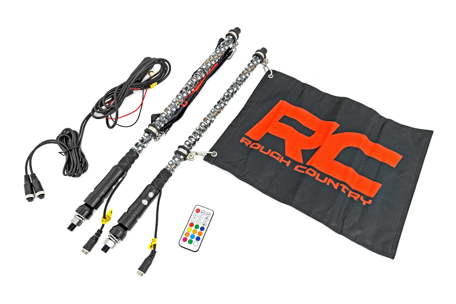 2-Foot LED Light Whip Kit — Pair with Wireless Remote, Rough Country 93002
