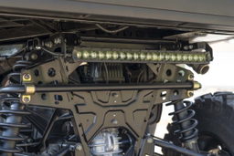 20-Inch LED Light Bar Under-Bed Kit for Polaris Ranger (2017-2025) shown installed, Rough Country 93016