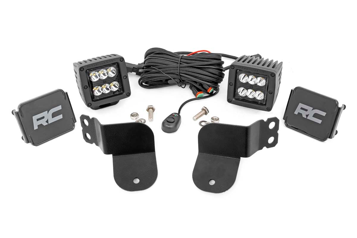 Rough Country 2-Inch Black Series LED Pod Kit for Polaris General
