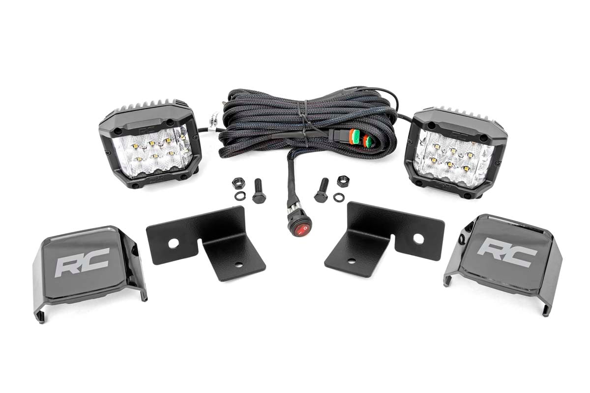 Rough Country 3-Inch Chrome Series LED Cube Light Kit for Polaris General