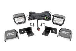 3-Inch Chrome Series LED Cube Light Kit for Polaris General, Rough Country 93032
