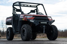 Front Bumper Wings with LED Light Bars for Polaris Ranger, view 5, Rough Country 93044
