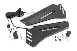 Front Bumper Wings with LED Light Bars for Polaris Ranger, Rough Country 93044