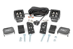 2-Inch LED Pod Kit with A-Pillar Mount for RZR PRO XP (2020-2025), Rough Country 93079