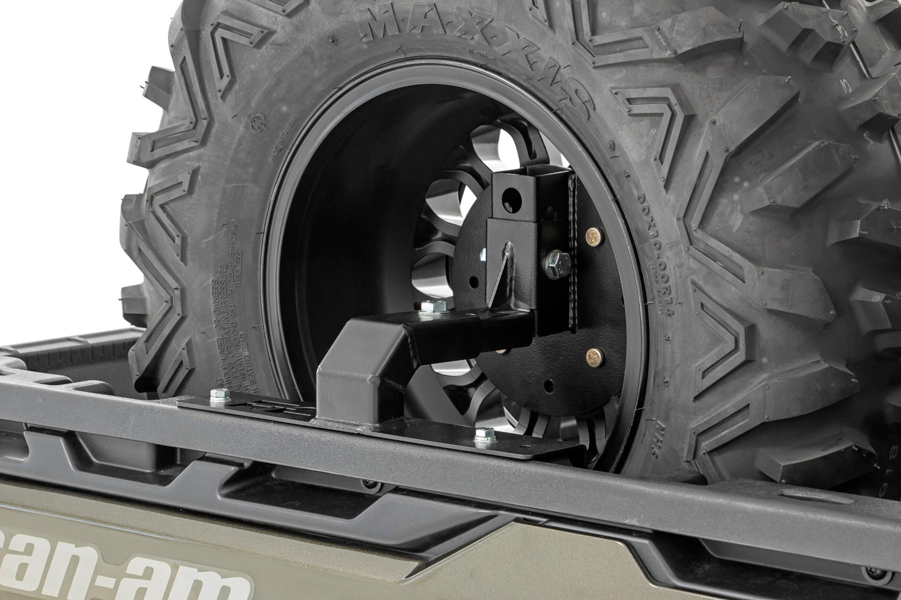 Side-Mount Spare Tire Carrier for UTV Beds, Rough Country 93089
