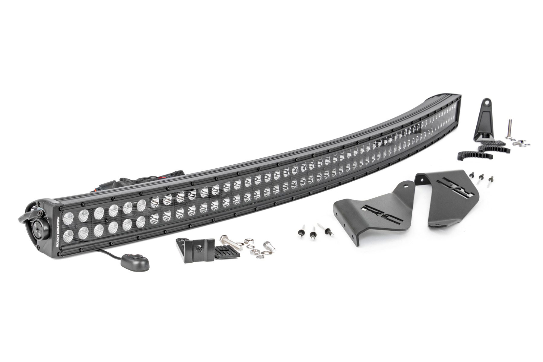 Rough Country 50-Inch Black Series LED Light Bar Kit for Polaris Ranger